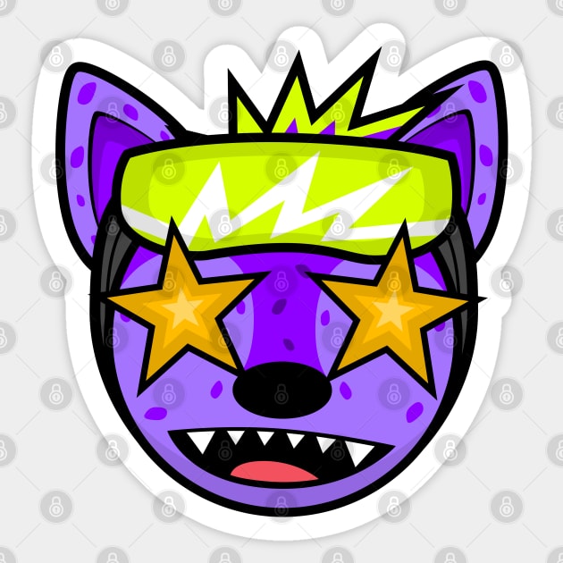 EXCITED HYPER HYENA Sticker by MOULE